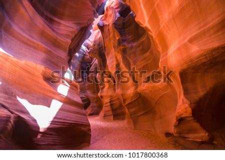  Beautiful  of sandstone formations in upper Antelope Canyon, Page, Arizona, USA

