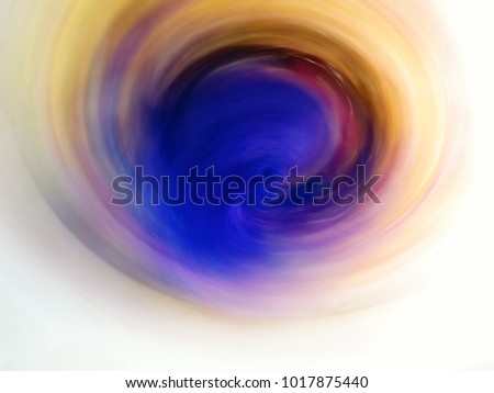 An Abstract Photo of a Tornado Showing the Eye of the Vortex on a Colourful Motion Background