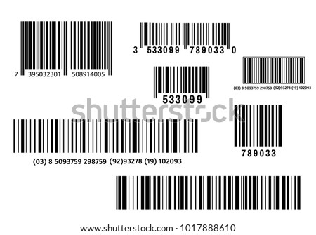 Realistic bar code icon. A modern simple flat barcode. Marketing, the concept of the Internet. Fashionable vector sign of a market trademark for website design, mobile application. Bar code logo.