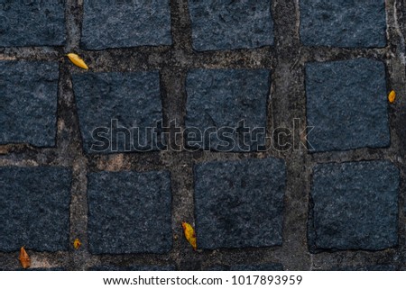 Floor of a classic street with stone tiles in Sydney, Australia.