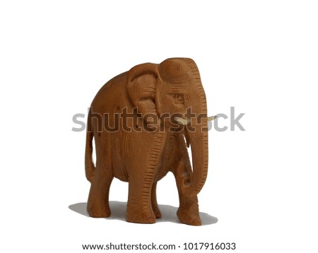 A carved wooden elephant from a street vendor in India. 
