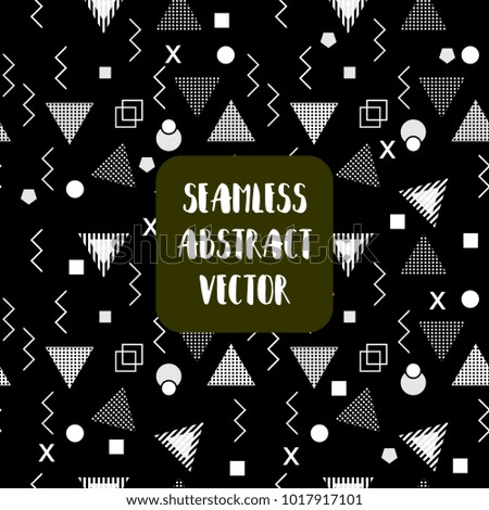 Seamless pattern trendy black and white background modern artistic natural contemporary art. Future 2018 abstract monochrome trend.