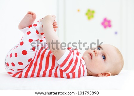 Picture of a beautiful baby at home
