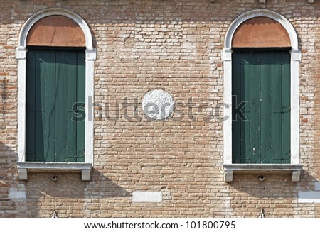 Typical building exterior in Venice, Italy