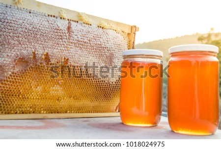 Honey glass Jar