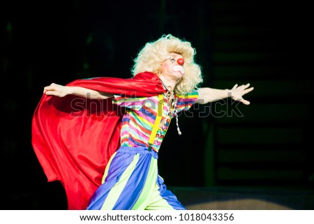 performances of a clown in a circus