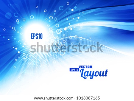 Abstract cold water with lots of bubbles. Vector