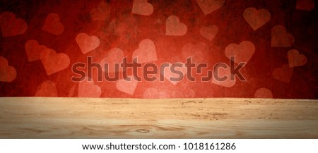 Table background and valentine time 
