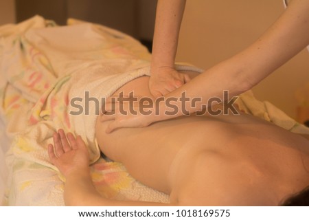 close up picture of massage process