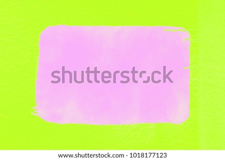 Bright green background for your text. A painted light pink spot.