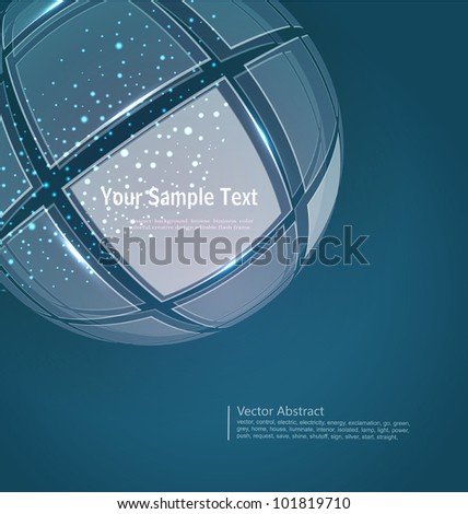 vector abstract business background with a translucent ball