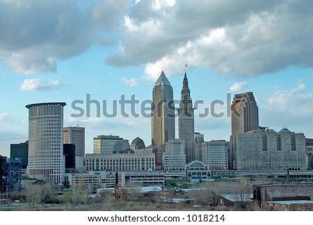 The city skyline Cleveland Ohio
