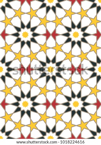 Moroccan style mosaic ornament. Seamless mosaic tile pattern