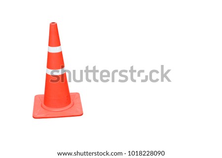 Traffic cone isolated from white background.