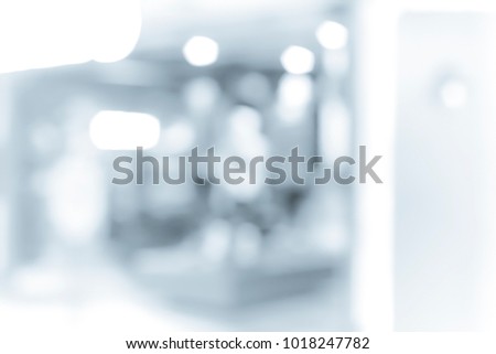 Abstract background of shopping mall on Hong Kong in blue color
