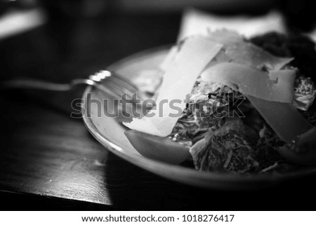 A table in a cafe food served in a plate objects