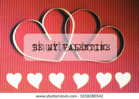 festive background and greeting card ornaments for the celebration of Valentine's Day