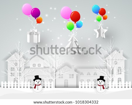 Design Christmas greeting card, and Happy new year message, Vector illustration.