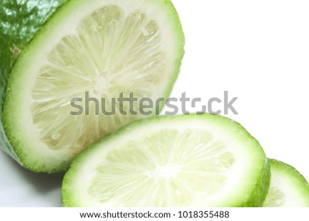 green lemon well known as limau telur buaya in malaysia. 