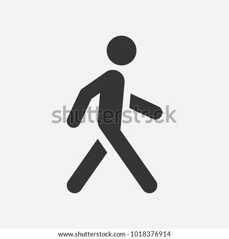 Walking man. Vector icon Royalty-Free Stock Photo #1018376914