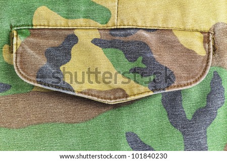 Camouflage pattern Pocket