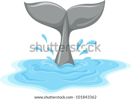 Illustration of a whale tail