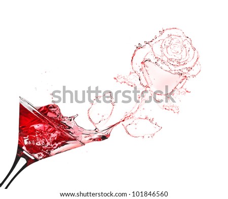 red rose splash from martini