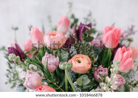 Close up shot of a bunch of different flowers