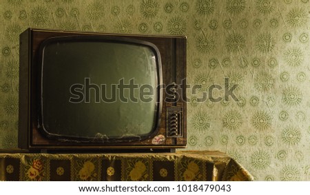 Old vintage dusty TV