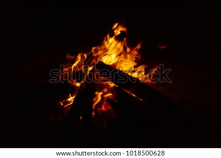 Fire, fire on the cold night, fire from the dry logs