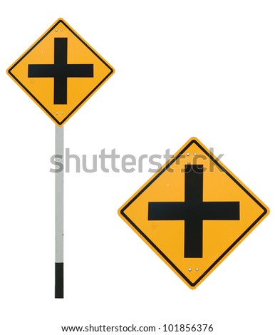 4 intersection traffic sign