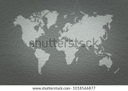 Wall texture background surface natural color with world map