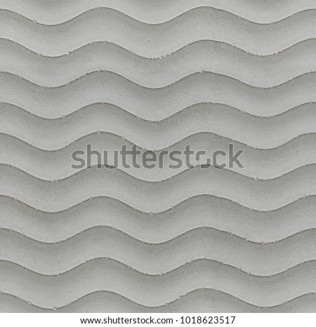 Light grey seamless wavy stone texture background pattern. Gypsum plaster stucco seamless wavy texture pattern stone surface. Water waves imitation.