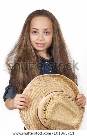 girl with cowboy hat
