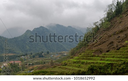 Landscape of Sapa Village, North of Vietnam Mar 2017.