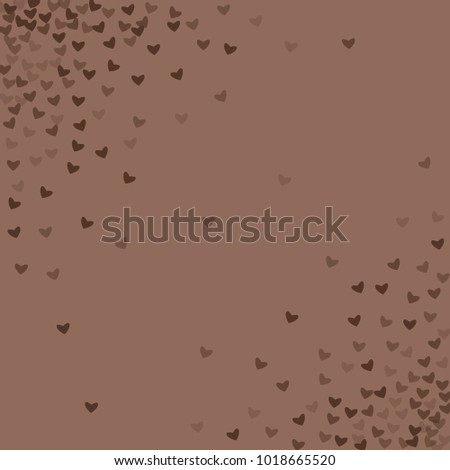 Heart brown background isolated which consists of isolated elements. Modern style with beautiful elements in heart brown background. Can be used as print, wallpaper, cards, logo, background