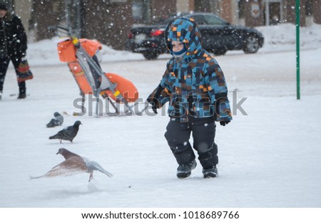 child in winter