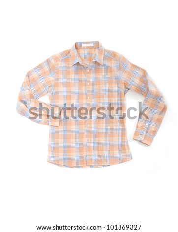 Man's cotton plaid shirt