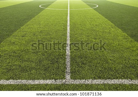 Green color Soccer field Royalty-Free Stock Photo #101871136
