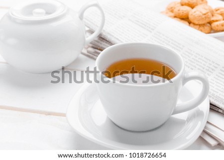 tea on the wooden table