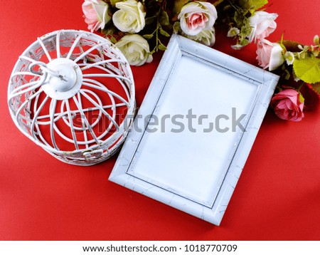 photo frame mock up with space background
