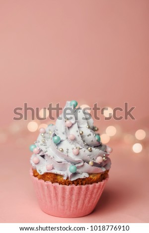 Cute looking pastel cupcake