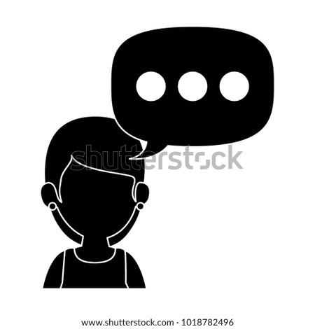 beautiful and young woman with speech bubble character