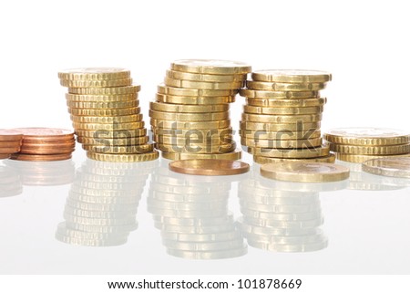 Picture of a pile of euro coins
