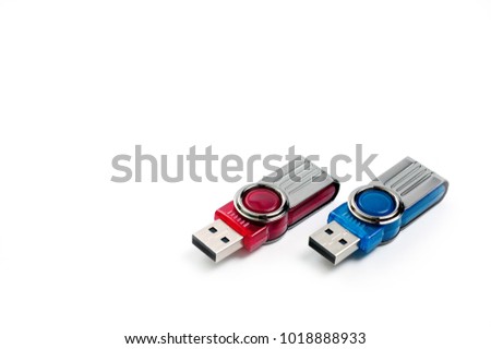 
usb flash drive bright, new, high-speed on a white background