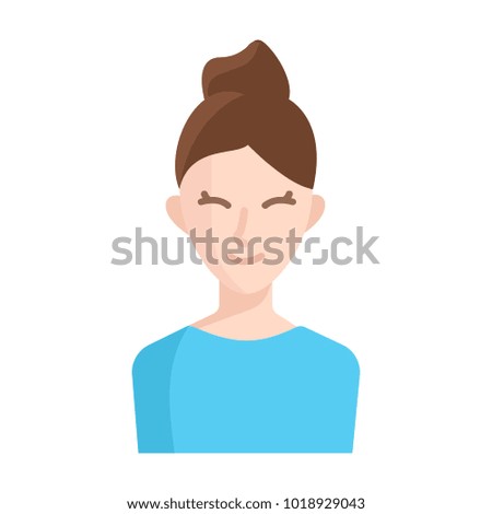 Girl Smiling Icon Vector