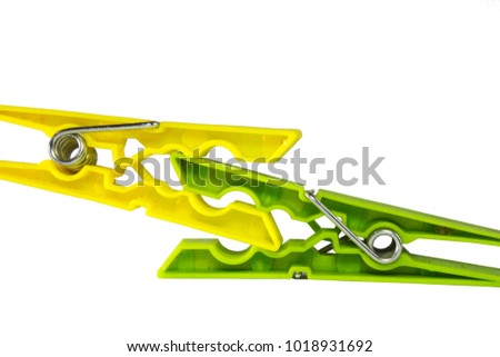 Green and yellow clips