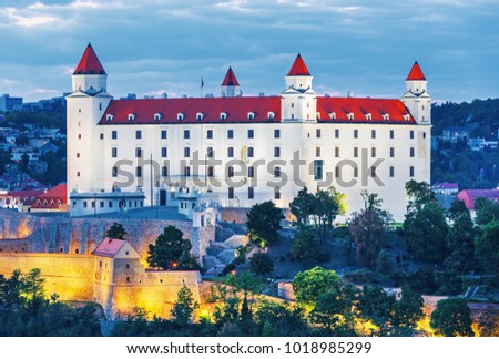 Bratislava castle in heart of Bratislava city, Slovakia