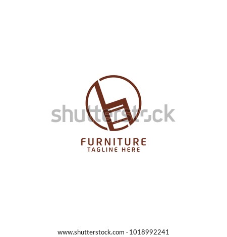 Furniture Logo Design, Combine with Chair Icon Royalty-Free Stock Photo #1018992241