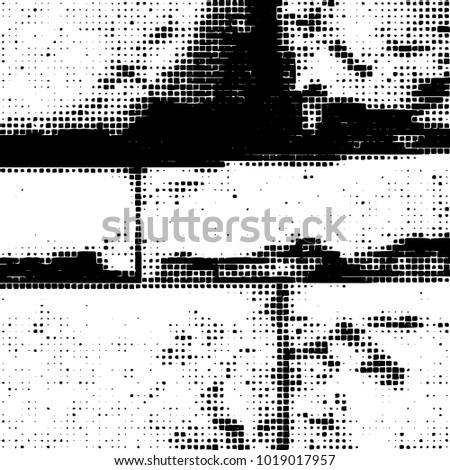 Grunge background of black and white. Abstract monochrome vector pattern